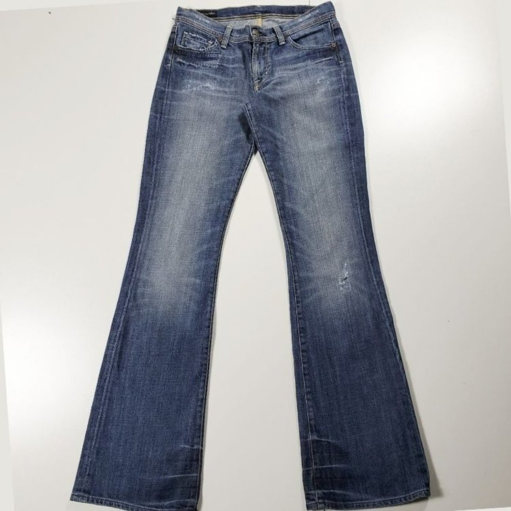 Citizens Of Humanity (CoH) Ingrid 002 Distressed Flare Jeans Sz 27 - Picture 2 of 12